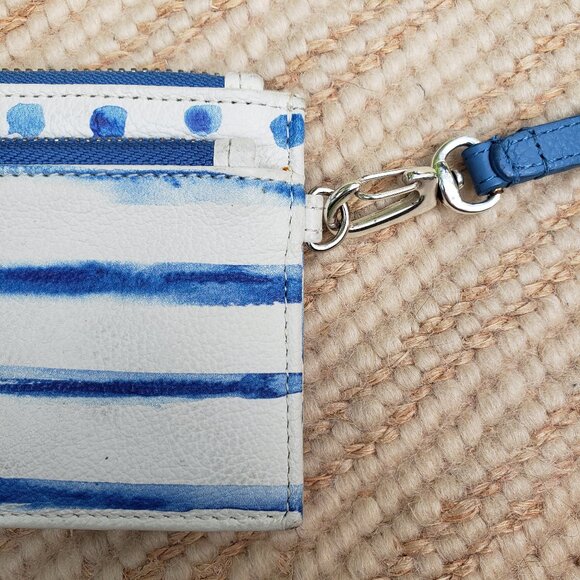 Brighton nautical blue white vegan leather wristlet - Picture 4 of 6